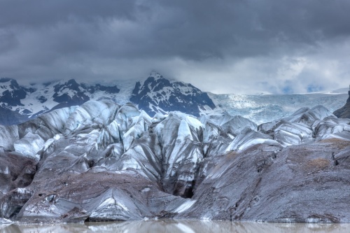 Face de pentes glacées